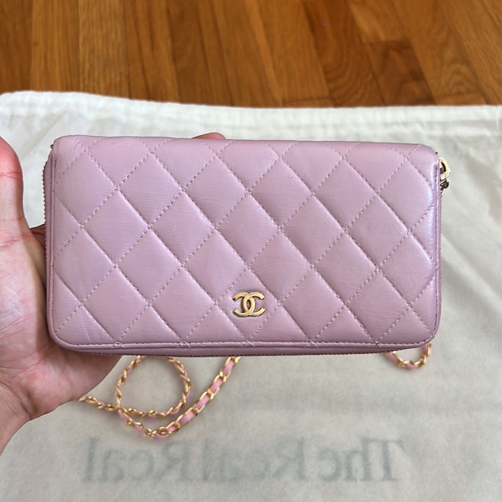 Chanel CC Patent Leather Timeless Wallet on Chain WOC Chain Crossbody Purse Bag - Picture 2 of 15